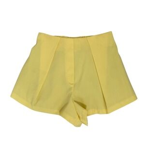 Snidel Yellow Pleated Shorts Girls Kids Elastic Waist Lined NEW